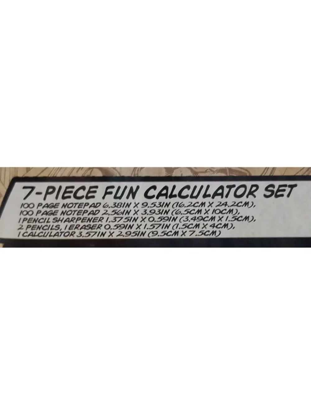 Marvel Classic Superhero 7pcs Calculator & School Supplies Gift Set - NEW